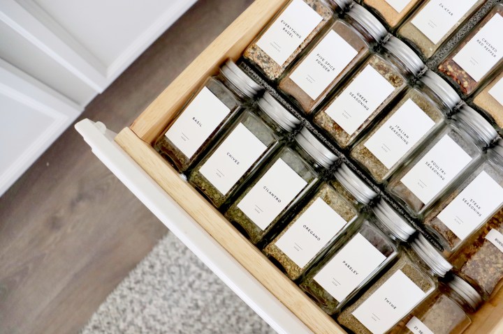 Spice Drawer Organization
